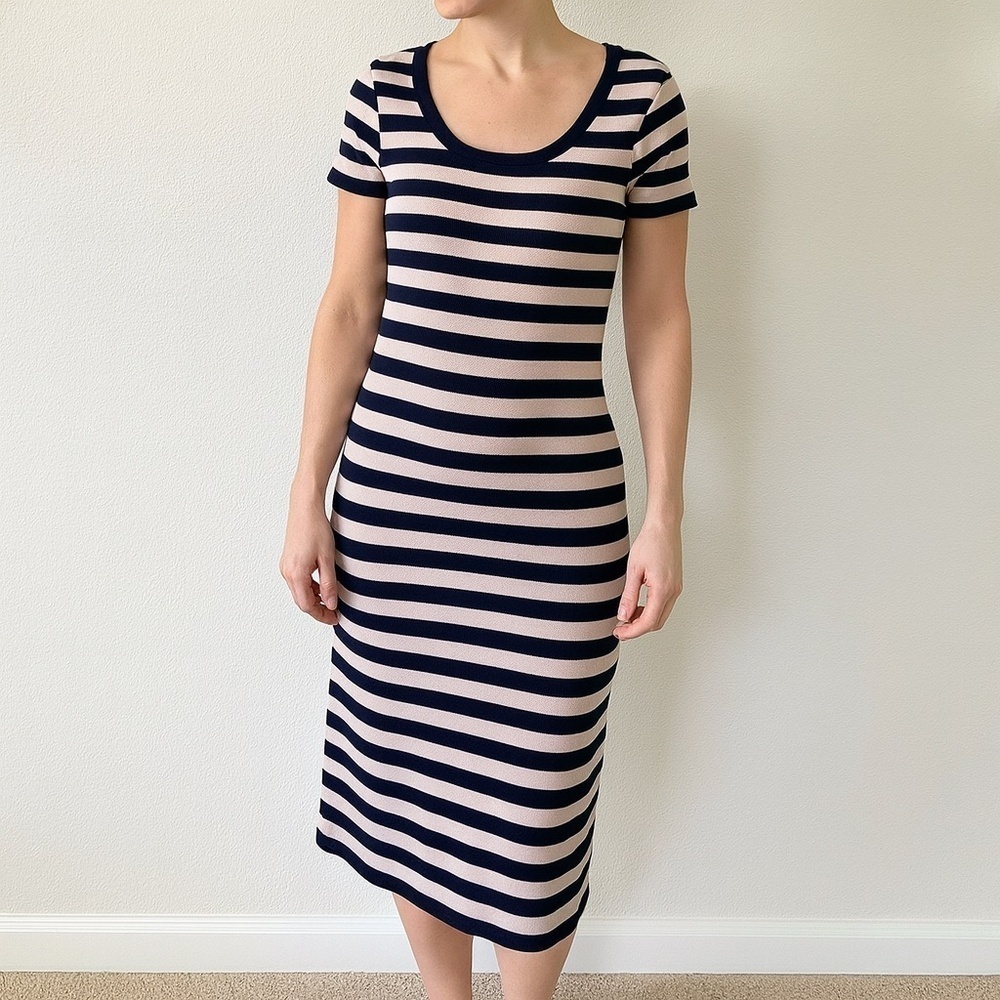 Grey by Jason Wu Striped Midi Dress